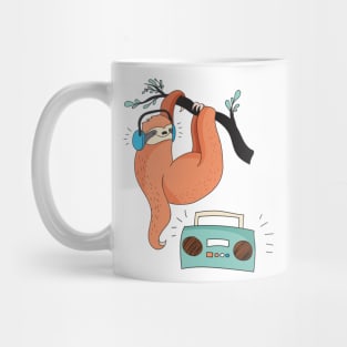 Hip Hop Sloth Boombox Sloth Lover Gift Mug